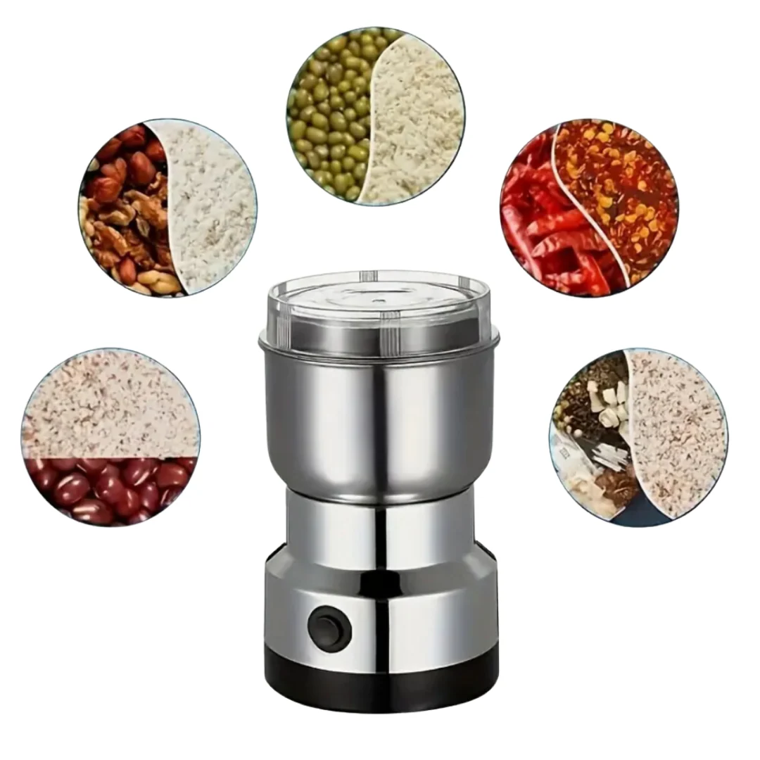 1Pcs, Compact Dry Grain Pulverizer - Electric Crusher Grinder For Household Use - Small, And Effortless Grinding - Image 2