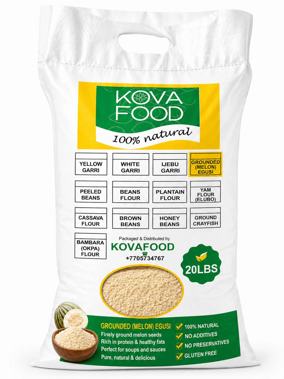Kovafood Ground Egusi/ Ground Melon Seeds - Image 4