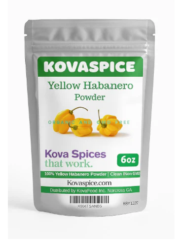 Kova Spice Yellow Habanero Pepper Powder, 6oz