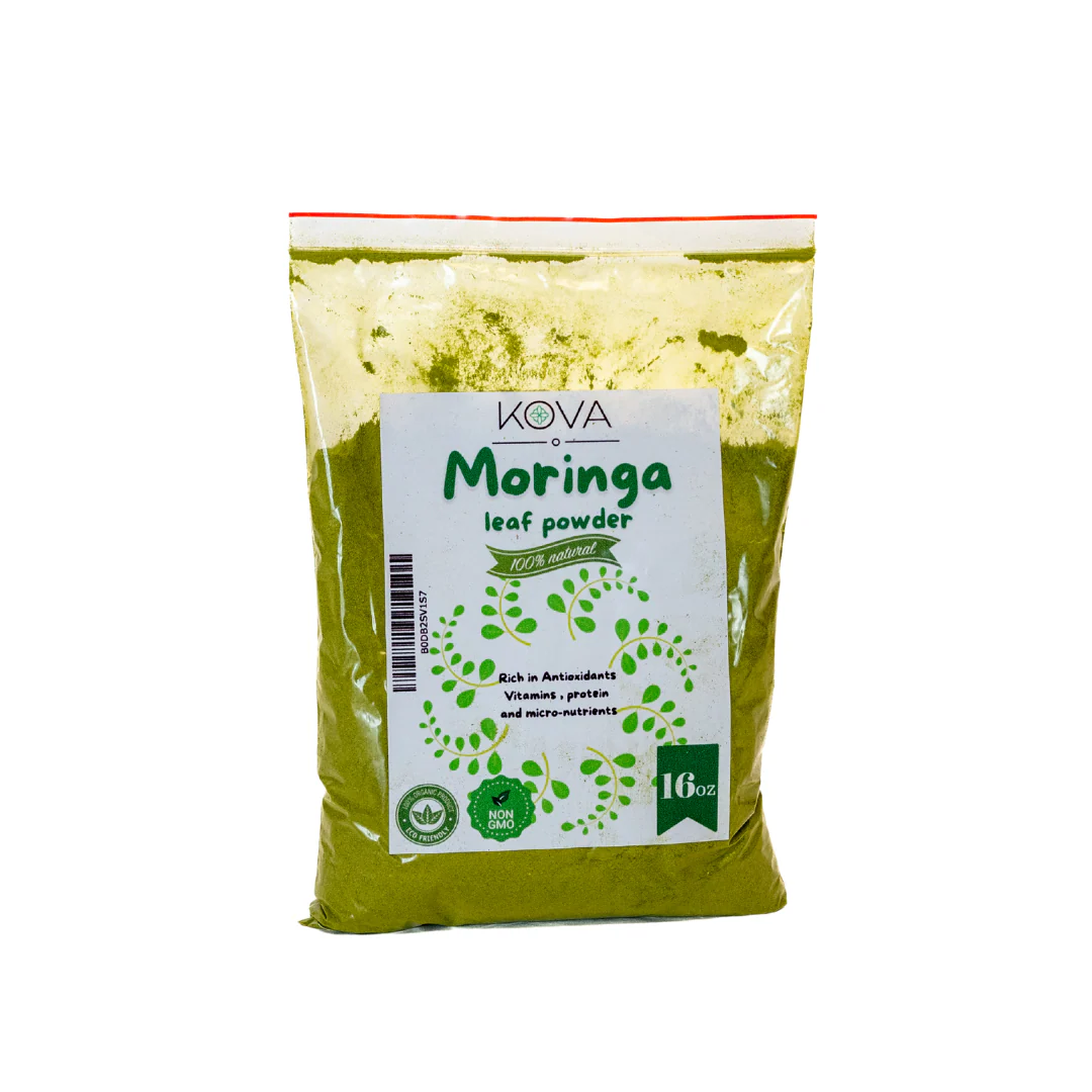 Kovafood Moringa Leaf Powder Non GMO, Organic, 100% Raw, Pure & Natural Leaves only. No Stems - Image 2