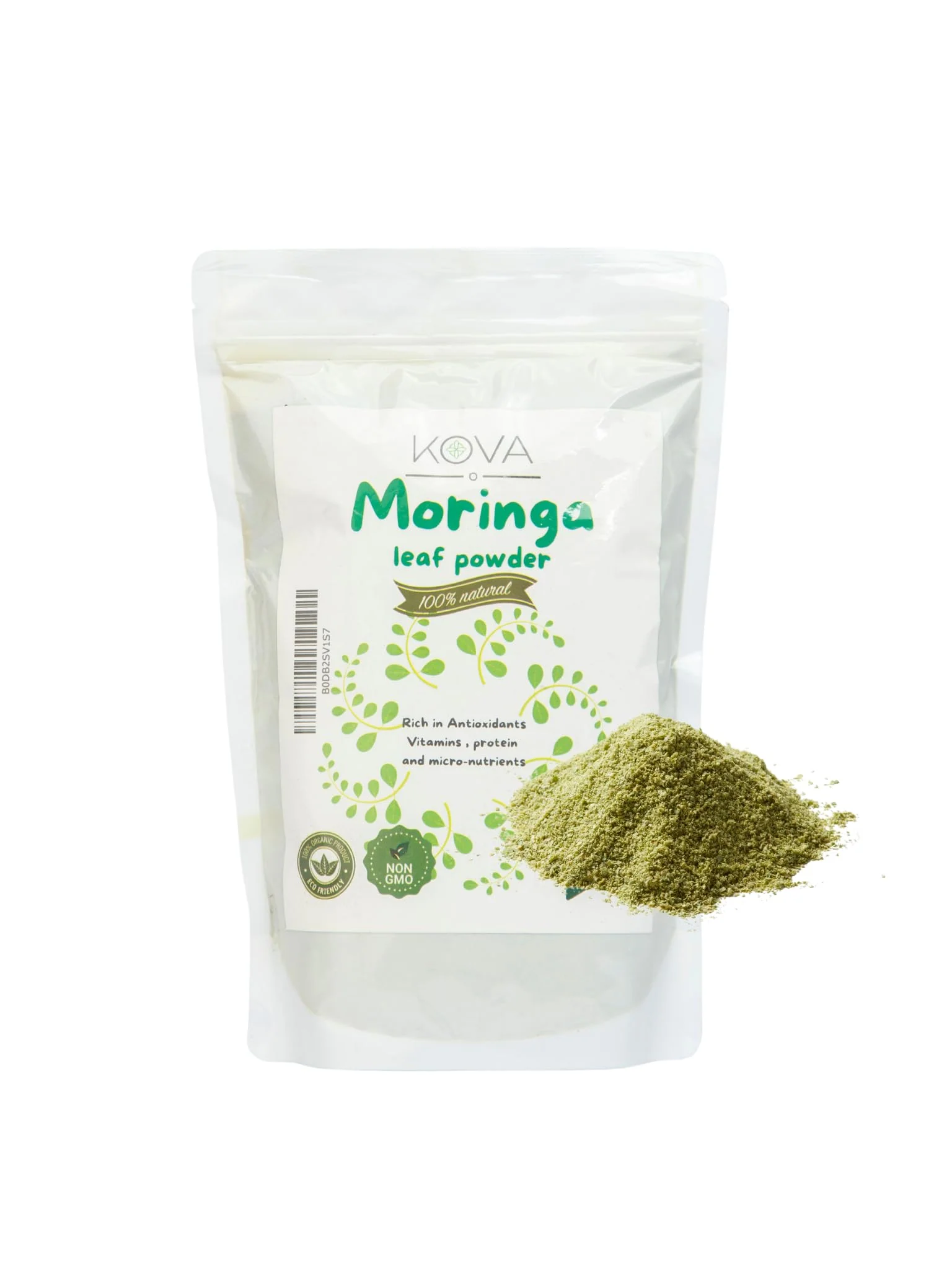 Kovafood Moringa Leaf Powder Non GMO, Organic, 100% Raw, Pure & Natural Leaves only. No Stems - Image 3