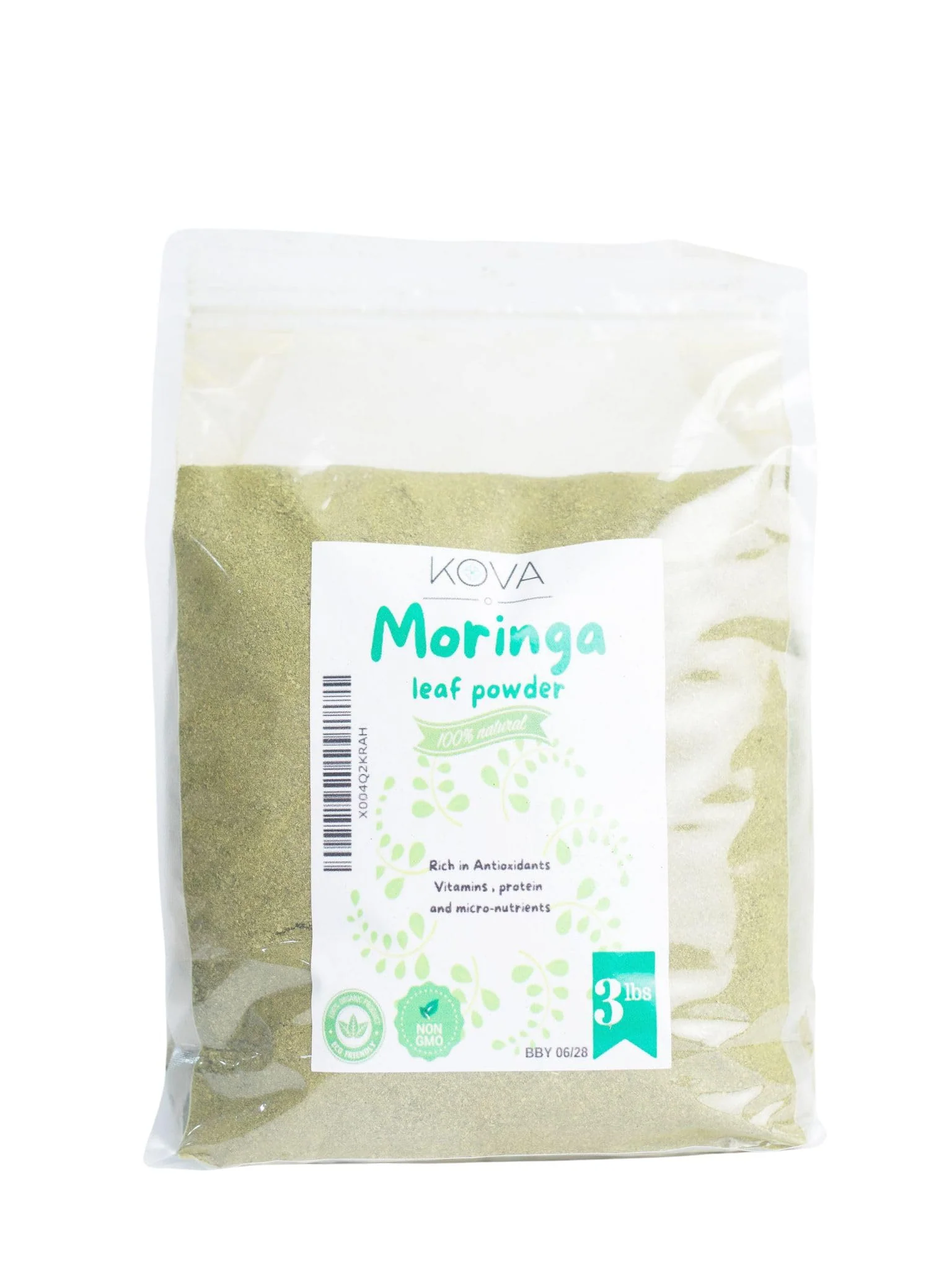 Kovafood Moringa Leaf Powder Non GMO, Organic, 100% Raw, Pure & Natural Leaves only. No Stems - Image 4