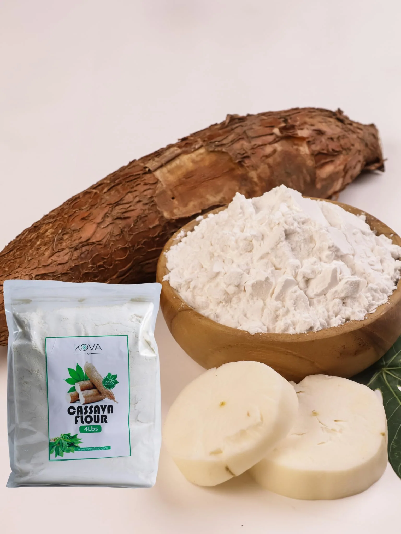 Kovafood Natural Cassava Flour, Gluten Free and Grain-Free Flour -4LBS - Image 2