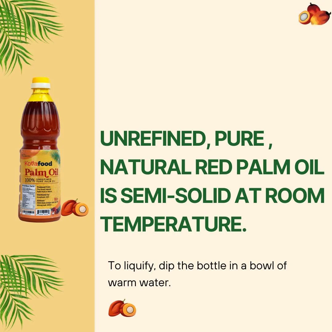 Kovafood Authentic West Africa Red Palm Oil - 100% Pure, Unrefined & All-Natural | Premium Cooking Oil - 2Liters - Image 3