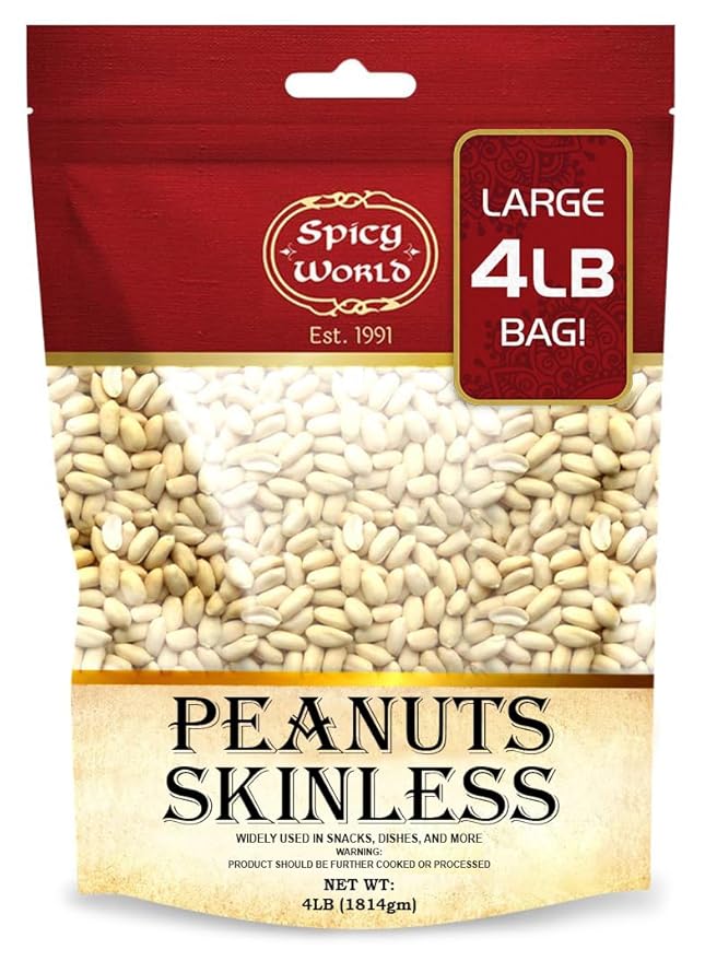 Spicy World Skinless Raw Peanuts - Image 2