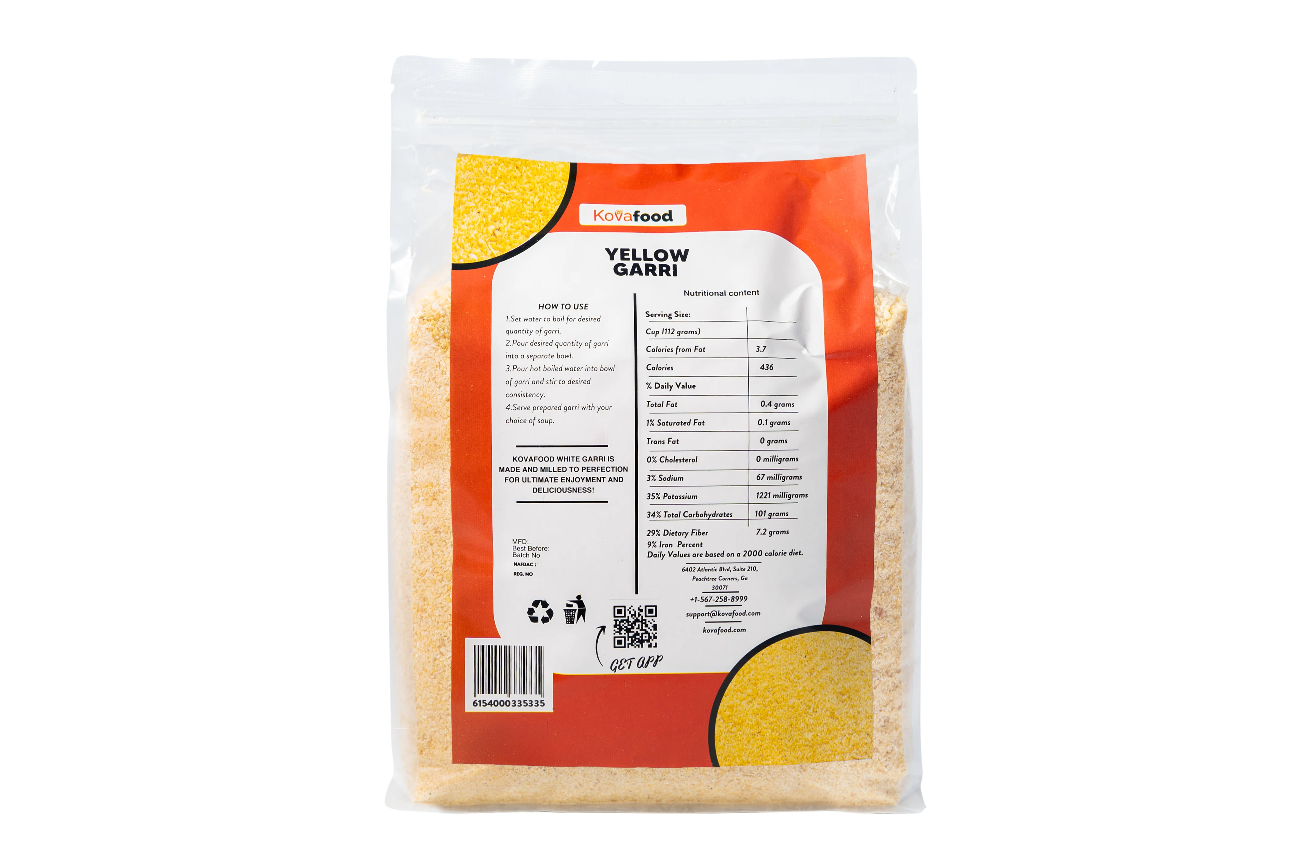 Kovafood Premium Yellow Garri- Authentic Cassava Flakes Infused with Pure Red Palm Oil| Perfect for Rich, Smooth Eba | 100% Natural - Image 3