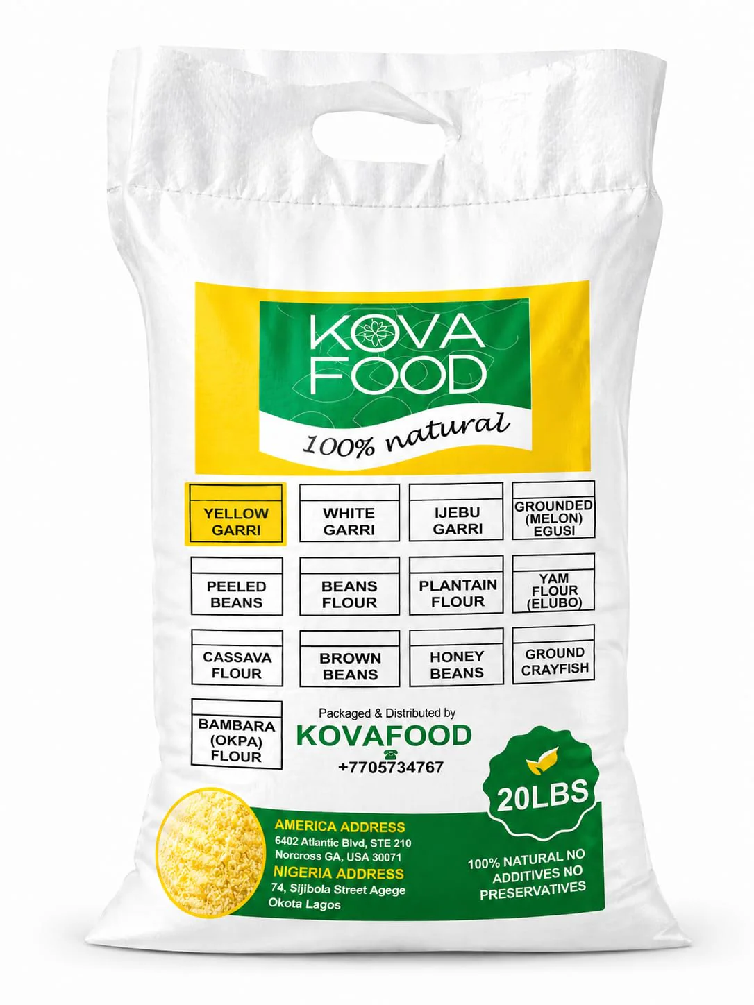 Kovafood Premium Yellow Garri- Authentic Cassava Flakes Infused with Pure Red Palm Oil| Perfect for Rich, Smooth Eba | 100% Natural - Image 4